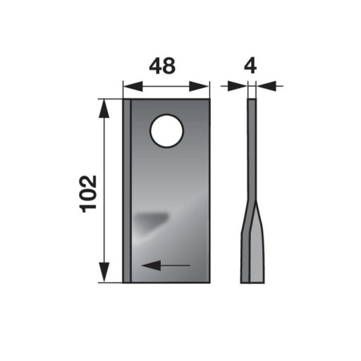 Kaszapenge készlet jobb Fella 102 x 48 x 4 mm Prillinger (25 db)