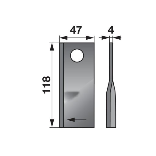 Kaszapenge készlet jobb Fella 118 x 47 x 4 mm Prillinger (25 db)