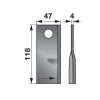 Kaszapenge készlet bal Fella 118 x 47 x 4 mm Prillinger (25 db)