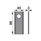 Set lame cositoare Farendløse 99 x 40 x 3 mm Radura (25 buc.)