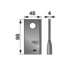 Kaszapenge készlet bal BCS 98 x 48 x 4 mm Prillinger (25 db)