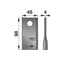 Set lame cositoare stânga BCS 98 x 48 x 4 mm Prillinger (25 buc.)