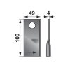 Kaszapenge készlet bal Fella 106 x 49 x 4 mm Prillinger (25 db)