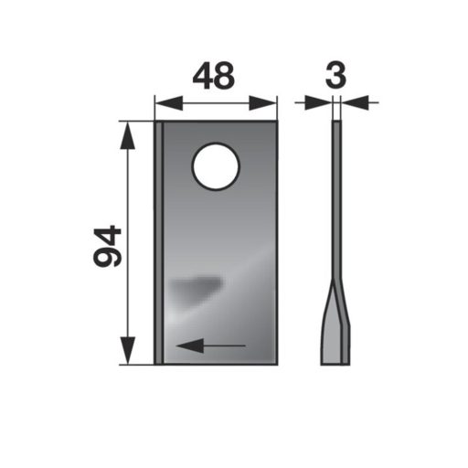 Kaszapenge készlet jobb Fella 94 x 48 x 3 mm Radura (25 db)