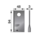 Kaszapenge készlet jobb Niemeyer 94 x 48 x 3 mm Radura (25 db)