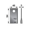 Kaszapenge készlet bal Claas 94 x 48 x 3 mm Radura (25 db)