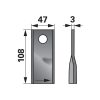 Kaszapenge készlet jobb Galfré 108 x 47 x 3 mm MWS (25 db)