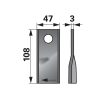 Kaszapenge készlet bal Galfré 108 x 47 x 3 mm MWS (25 db)