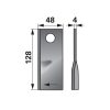 Kaszapenge készlet bal JF-Stoll 128 x 48 x 4 mm MWS (20 db)