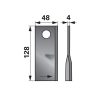 Kaszapenge készlet jobb JF-Stoll 128 x 48 x 4 mm MWS (20 db)