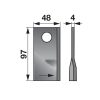Kaszapenge készlet bal Vicon 97 x 48 x 4 mm Prillinger (25 db)