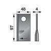 Kaszapenge készlet jobb JF-Stoll 97 x 48 x 4 mm Prillinger (25 db)