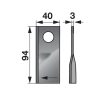 Kaszapenge készlet jobb Krone 94 x 40 x 3 mm Radura (25 db)