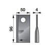 Kaszapenge készlet jobb Krone 96 x 50 x 4 mm Prillinger (25 db)