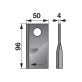   Set lame cositoare dreapta Krone 96 x 50 x 4 mm Prillinger (25 buc.)