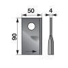 Kaszapenge készlet bal Krone 90 x 50 x 4 mm Radura (25 db)
