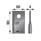 Kaszapenge készlet jobb Lely 90 x 50 x 4 mm Radura (25 db)