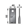 Kaszapenge készlet jobb Kuhn 93 x 40 x 3 mm Prillinger (25 db)