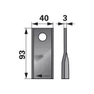 Set lame cositoare dreapta Case IH 93 x 40 x 3 mm Prillinger (25 buc.)