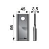 Kaszapenge készlet bal Kuhn 95 x 45 x 3,5 mm Prillinger (25 db)