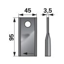 Kaszapenge készlet jobb John Deere 95 x 45 x 3,5 mm Prillinger (25 db)