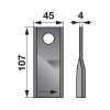 Kaszapenge készlet bal New Holland 107 x 45 x 4 mm Prillinger (25 db)