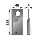 Kaszapenge készlet jobb Kverneland 126 x 48 x 4 mm Prillinger (25 db)