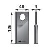 Kaszapenge készlet jobb Deutz-Fahr 126 x 48 x 4 mm Prillinger (25 db)