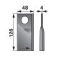   Kaszapenge készlet bal Deutz-Fahr 126 x 48 x 4 mm Prillinger (25 db)