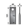 Kaszapenge készlet bal Claas 121 x 45 x 4 mm Prillinger (25 db)