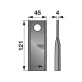   Kaszapenge készlet bal Claas 121 x 45 x 4 mm Prillinger (25 db)
