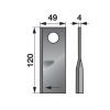 Kaszapenge készlet jobb Pöttinger 120 x 49 x 4 mm Radura (25 db)