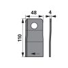 Kaszapenge készlet jobb New Holland 110 x 48 x 4 mm MWS (20 db)