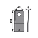 Kaszapenge készlet jobb Case IH 110 x 48 x 4 mm MWS (20 db)
