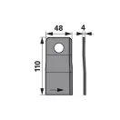 Set lame cositoare stânga Case IH 110 x 48 x 4 mm MWS (20 buc.)