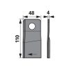 Kaszapenge készlet jobb New Holland 110 x 48 x 4 mm MWS (20 db)