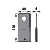 Kaszapenge készlet bal New Holland 110 x 48 x 4 mm MWS (20 db)