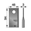 Kaszapenge készlet bal Mörtl 94 x 48 x 3 mm Prillinger (25 db)