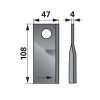 Kaszapenge készlet bal Pöttinger 108 x 47 x 4 mm Radura (25 db)