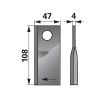 Kaszapenge készlet jobb JF-Stoll 108 x 47 x 4 mm Radura (25 db)