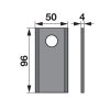 Kaszapenge készlet Pöttinger 96 x 50 x 4 mm Radura (25 db)