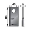 Kaszapenge készlet jobb Pöttinger 100 x 49 x 4 mm Prillinger (25 db)