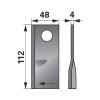 Kaszapenge készlet jobb Pöttinger 112 x 48 x 4 mm Radura (25 db)