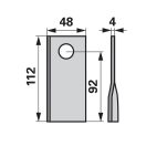 Kaszapenge készlet jobb SIP 112 x 48 x 4 mm Radura (25 db)