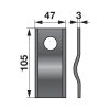 Kaszapenge készlet Pöttinger 105 x 47 x 3 mm Prillinger (25 db)