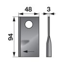 Kaszapenge készlet jobb Taarup 94 x 48 x 3 mm Prillinger (25 db)