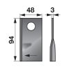 Kaszapenge készlet jobb Deutz-Fahr 94 x 48 x 3 mm Prillinger (25 db)