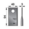 Kaszapenge készlet bal Vicon 94 x 48 x 3 mm Prillinger (25 db)
