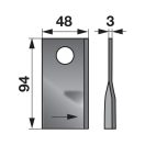 Kaszapenge készlet bal Deutz-Fahr 94 x 48 x 3 mm Prillinger (25 db)