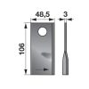Kaszapenge készlet bal Vicon 106 x 48,5 x 3 mm Radura (25 db)